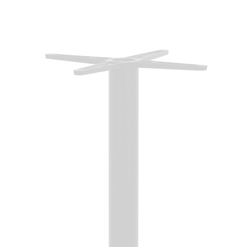 Βάση τραπεζιού bar Closet pakoworld μεταλλική λευκή-μαύρη Φ40x108εκ 2