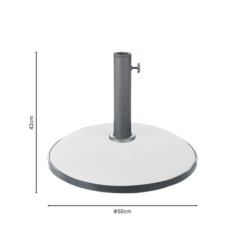 Βάση ομπρέλας Zicko pakoworld τσιμέντο λευκό 35kg Φ50εκ 2