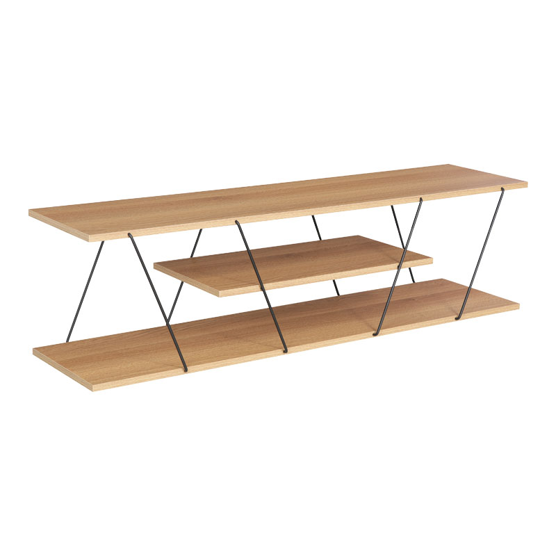Έπιπλο τηλεόρασης Tars pakoworld sonoma-μαύρο 120x30x33εκ 1