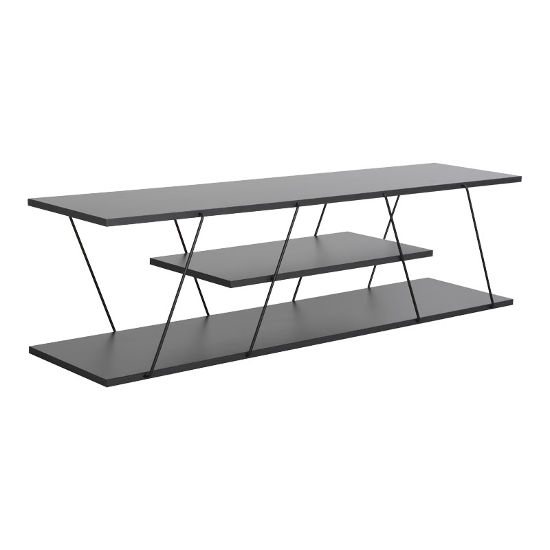 Έπιπλο τηλεόρασης Tars pakoworld ανθρακί-μαύρο 120x30x33εκ 1