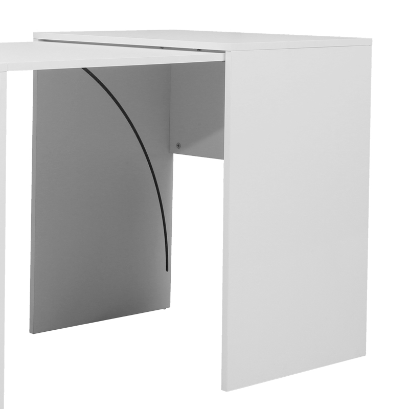 Πολυμορφικό ντουλάπι-γραφείο εργασίας Tivizual pakoworld πτυσσόμενο μελαμίνη σε λευκή απόχρωση 140x60x72εκ 7