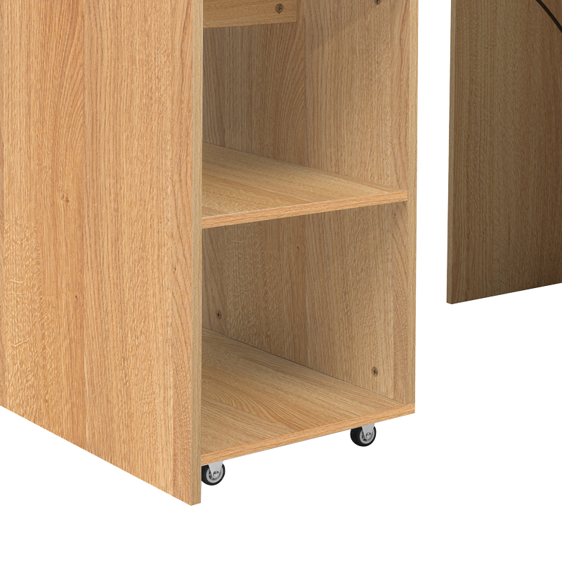 Πολυμορφικό ντουλάπι-γραφείο εργασίας Tivizual pakoworld πτυσσόμενο sonoma μελαμίνης 140x60x72εκ 6