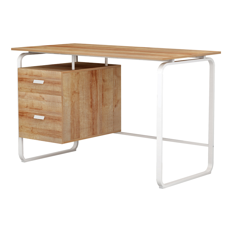 Γραφείο εργασίας με συρτάρια Clarity pakoworld μελαμίνης φυσικό-λευκό 120x60x75εκ 3