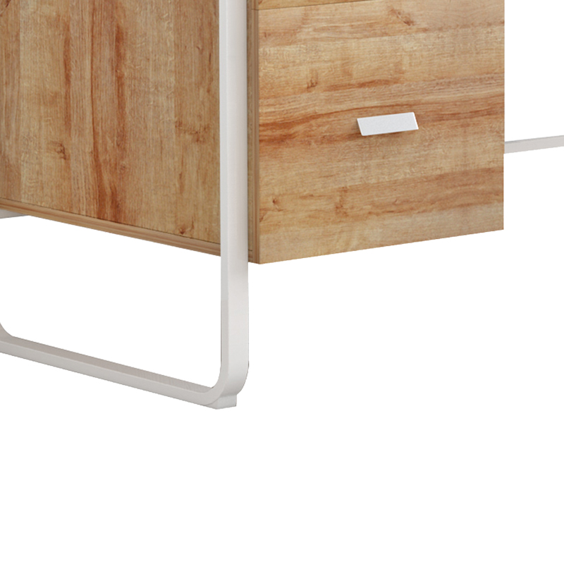 Γραφείο εργασίας με συρτάρια Clarity pakoworld μελαμίνης φυσικό-λευκό 120x60x75εκ 6