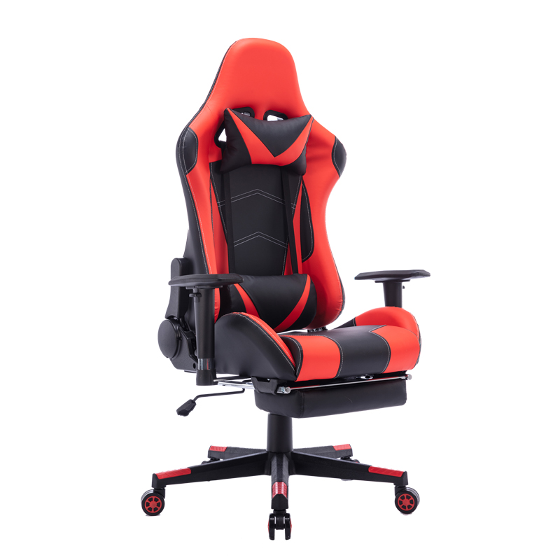 Καρέκλα γραφείου gaming Zeldo pakoworld pu μαύρο-κόκκινο 66x56x135εκ 1