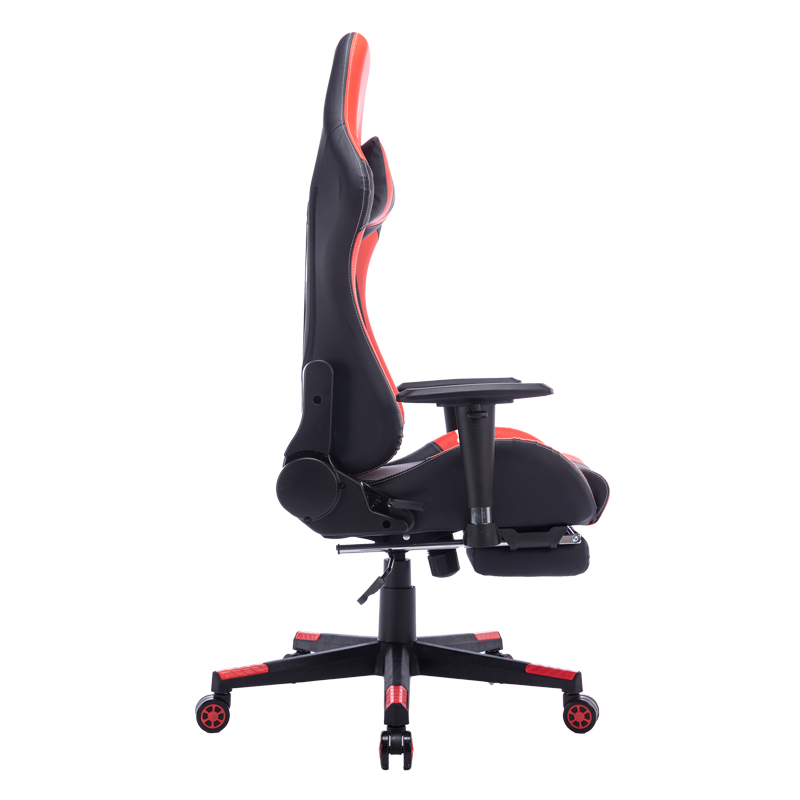 Καρέκλα γραφείου gaming Zeldo pakoworld pu μαύρο-κόκκινο 66x56x135εκ 2