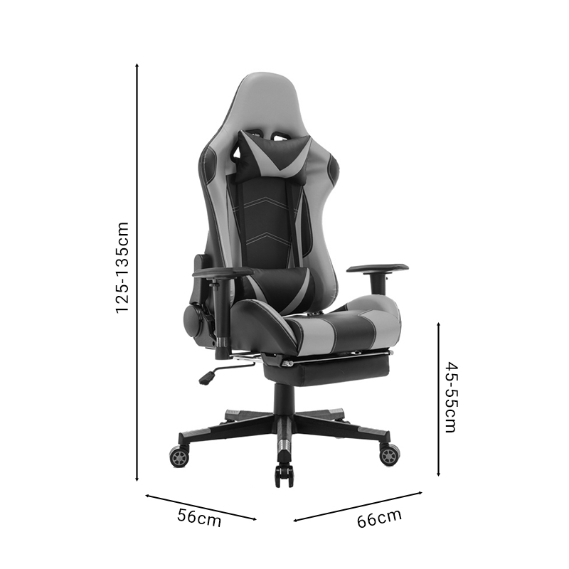 Καρέκλα γραφείου gaming Zeldo pakoworld pu μαύρο-κόκκινο 66x56x135εκ 8