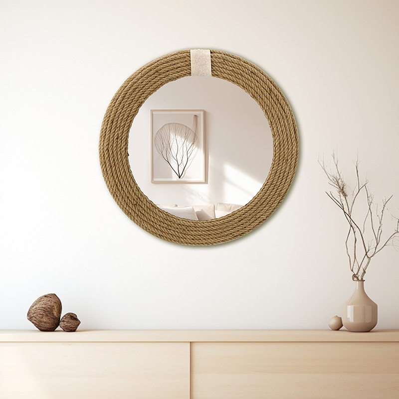 Καθρέπτης Rope pakoworld φυσικό 60x2x60εκ 2