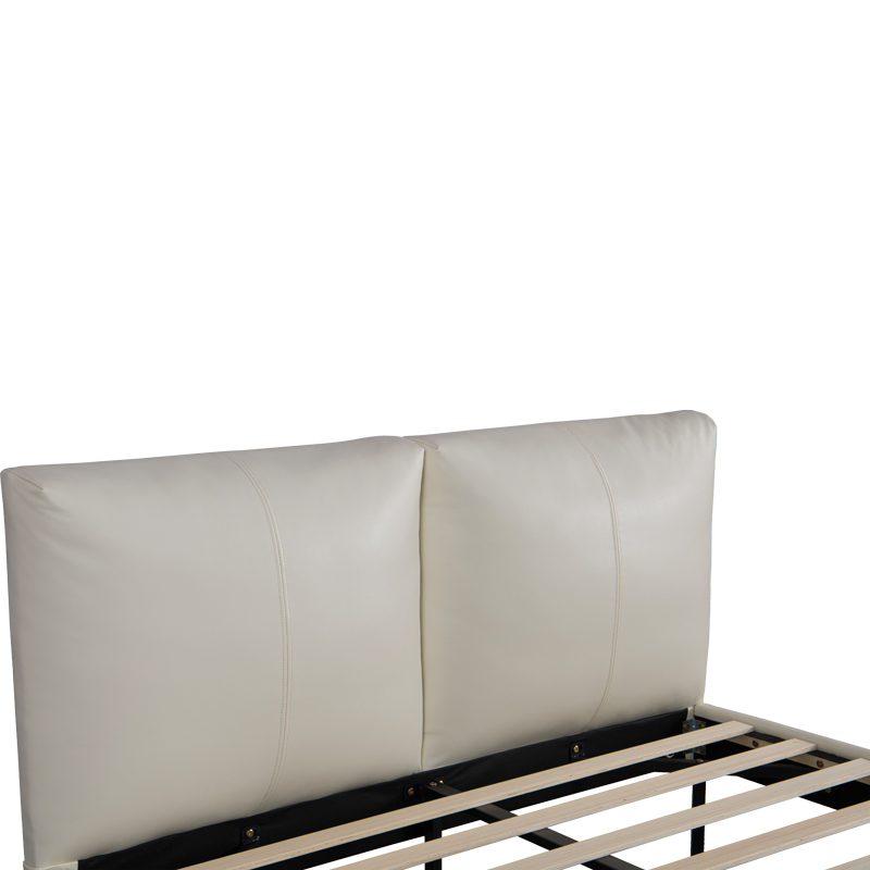 Κρεβάτι διπλό Jessie pakoworld floating style με led-PU εκρού 160x200εκ 5