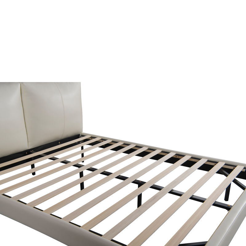 Κρεβάτι διπλό Jessie pakoworld floating style με led-PU εκρού 160x200εκ 6
