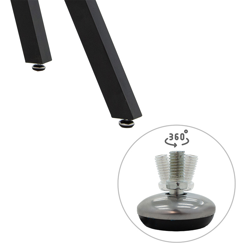 Tραπέζι Annie pakoworld MDF sonoma-μαύρο Φ100x76εκ 5