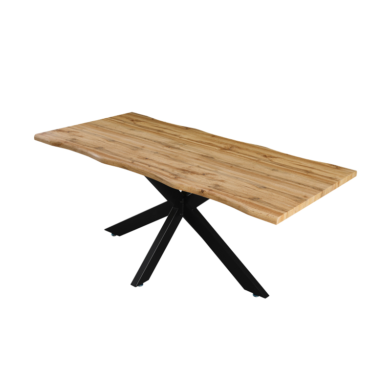 Tραπέζι Gilman pakoworld MDF sonoma-μαύρο 150x90x75εκ 4