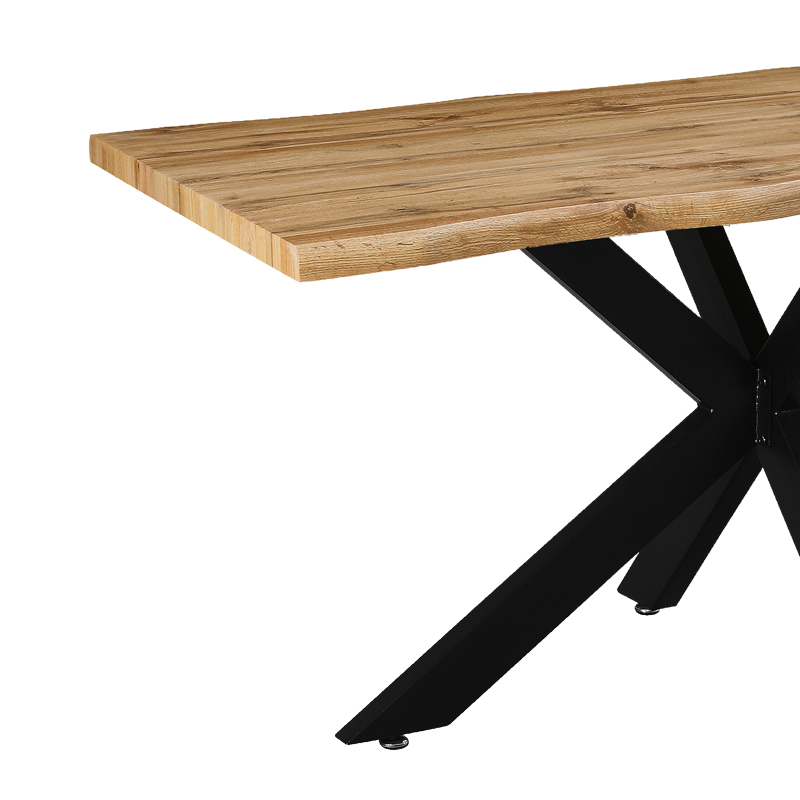 Tραπέζι Gilman pakoworld MDF sonoma-μαύρο 150x90x75εκ 5