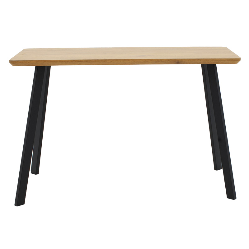 Tραπέζι Adira pakoworld MDF sonoma-μαύρο 120x60x75εκ 2