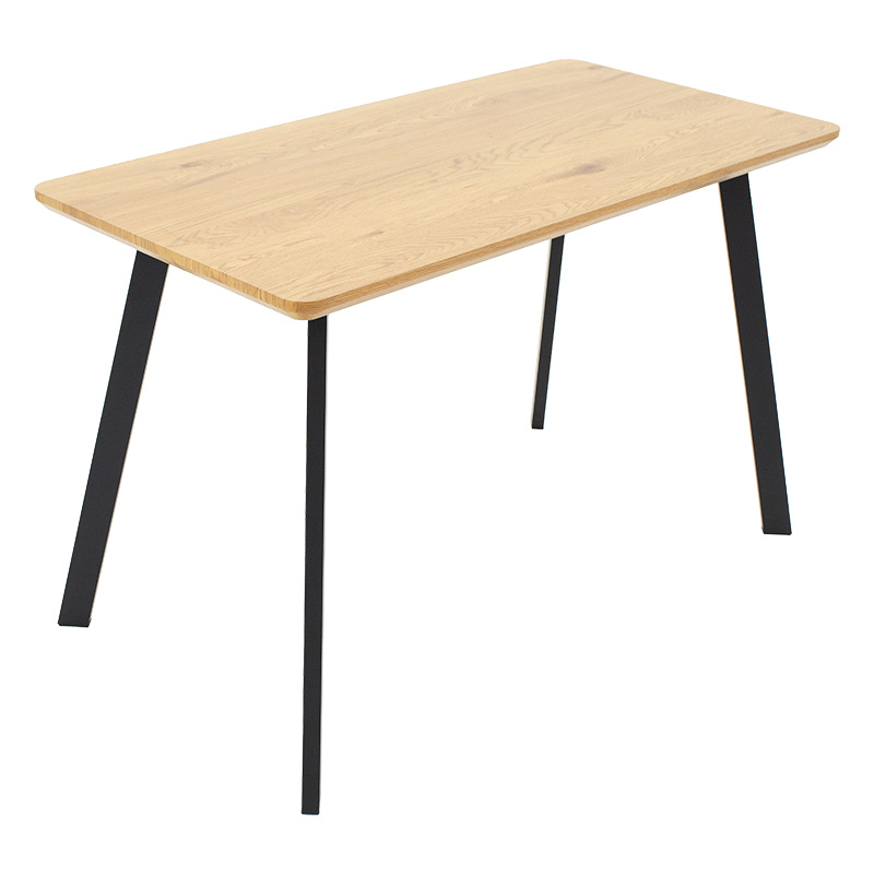 Tραπέζι Adira pakoworld MDF sonoma-μαύρο 120x60x75εκ 3