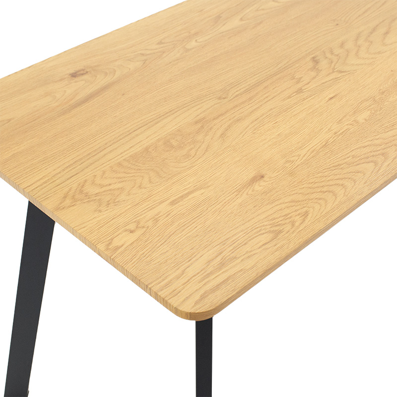Tραπέζι Adira pakoworld MDF sonoma-μαύρο 120x60x75εκ 4