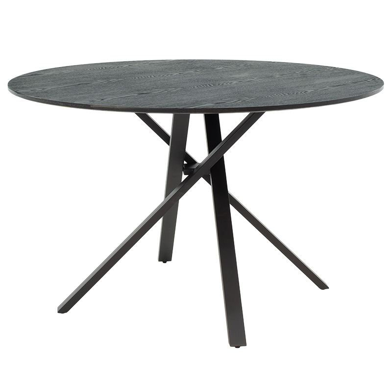 Tραπέζι Cerco pakoworld MDF μαύρο Φ120x75εκ 1