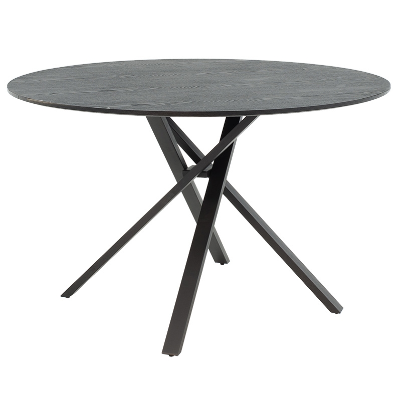 Tραπέζι Cerco pakoworld MDF μαύρο Φ120x75εκ 2