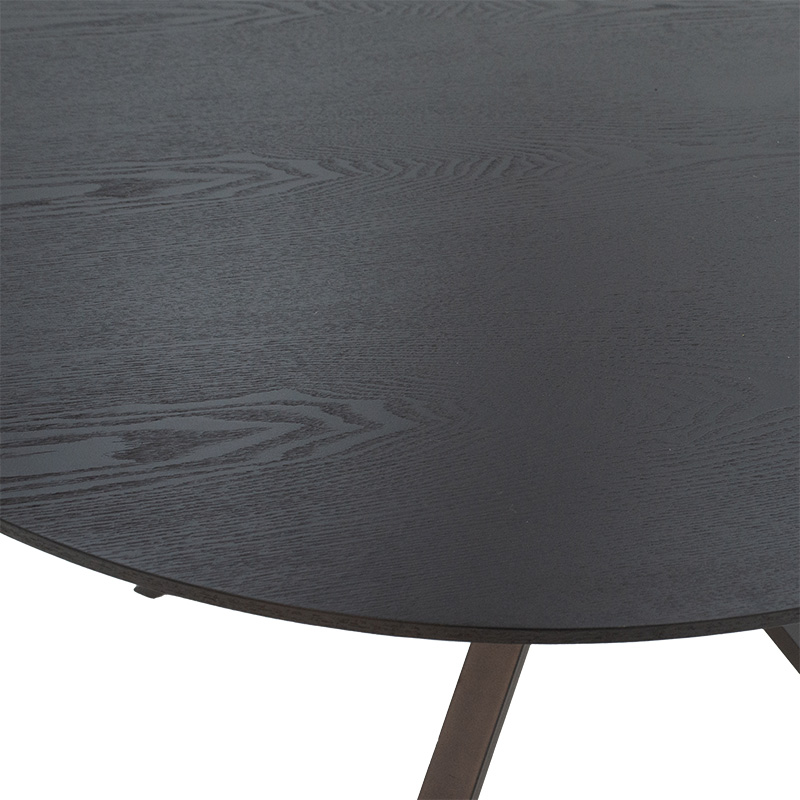 Tραπέζι Cerco pakoworld MDF μαύρο Φ120x75εκ 4