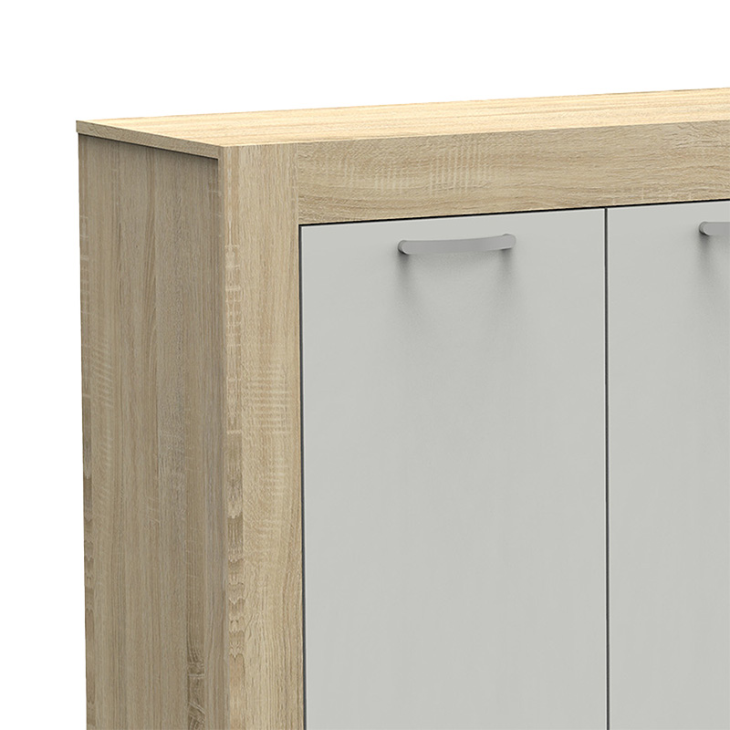 Μπουφές Haven pakoworld sonoma-λευκό 180x40x80εκ 2