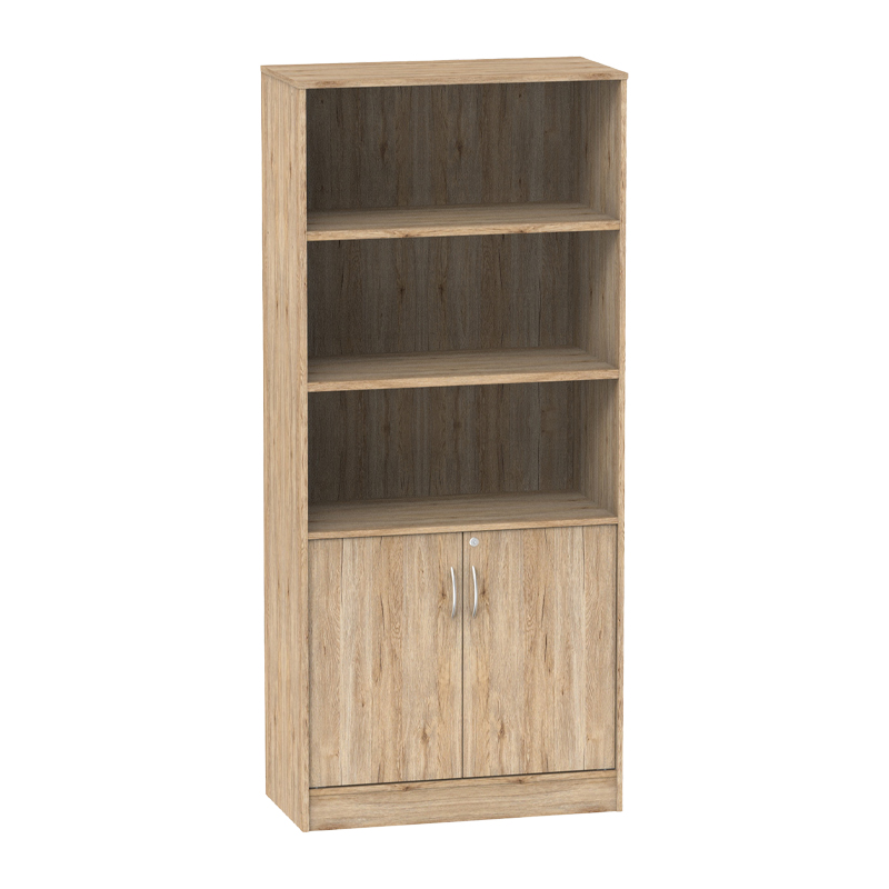 Βιβλιοθήκη Anze pakoworld φυσικό μελαμίνης 80x40x180εκ 1