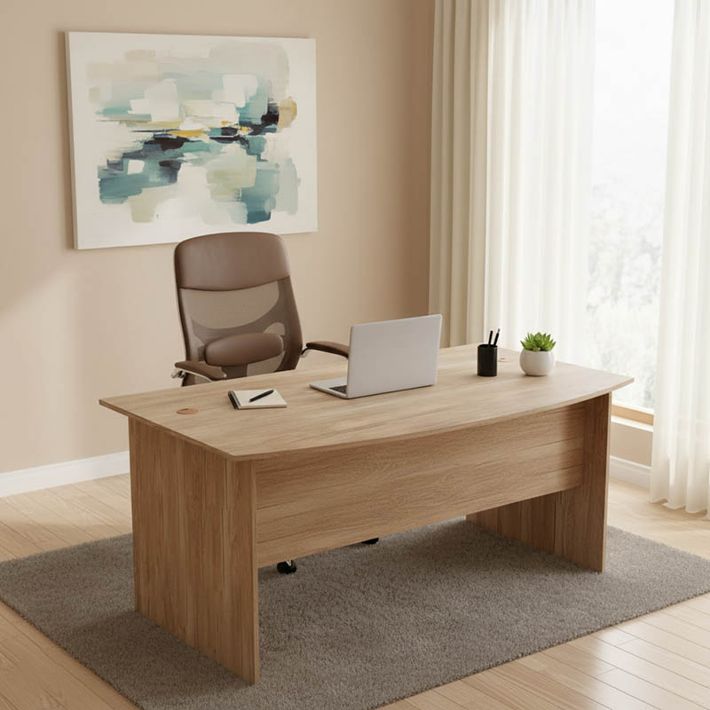 Γραφείο εργασίας Anze pakoworld φυσικό μελαμίνης 180x93.5x75εκ 2