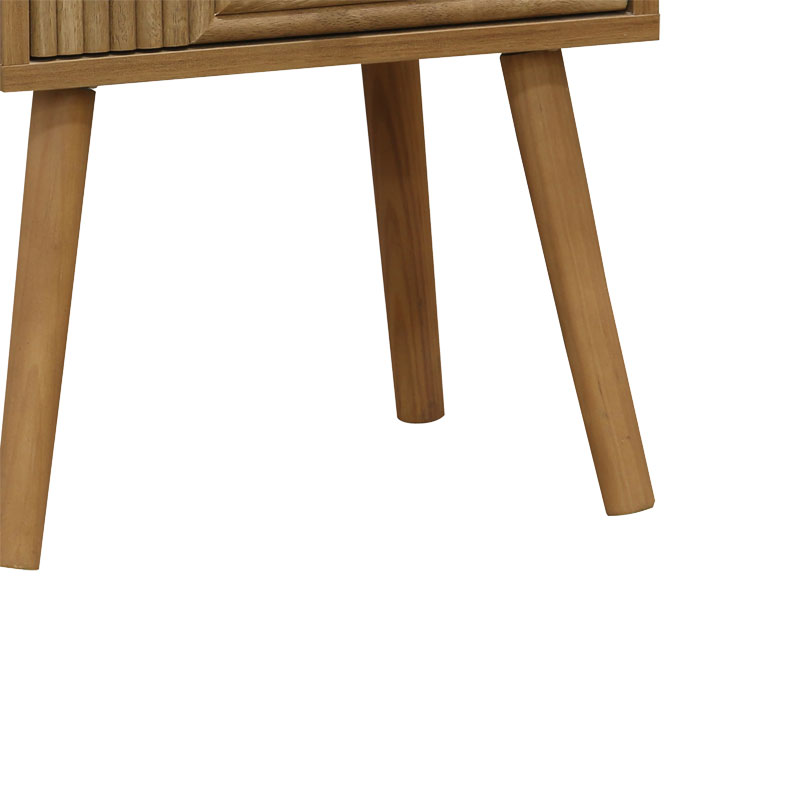 Κομοδίνο Historic pakoworld με 2 συρτάρια φυσικό με φυσικό ξύλο πεύκου πόδια 37.5x32x54εκ 3