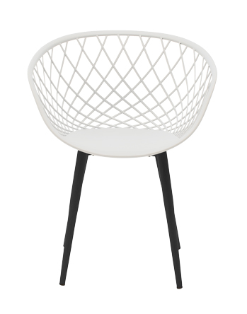 Πολυρόνα Ezra pakoworld λευκό pp-πόδι μαύρο μέταλλο 63x55x83εκ 4