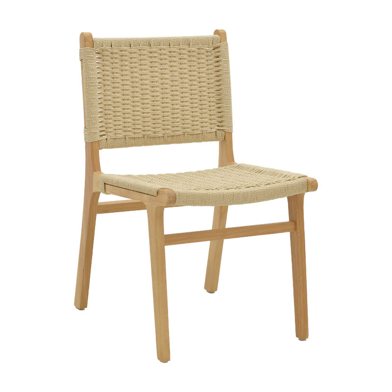 Καρέκλα Julien pakoworld rubberwood φυσικό-έδρα φυσικό σχοινί 61x54x85εκ 3