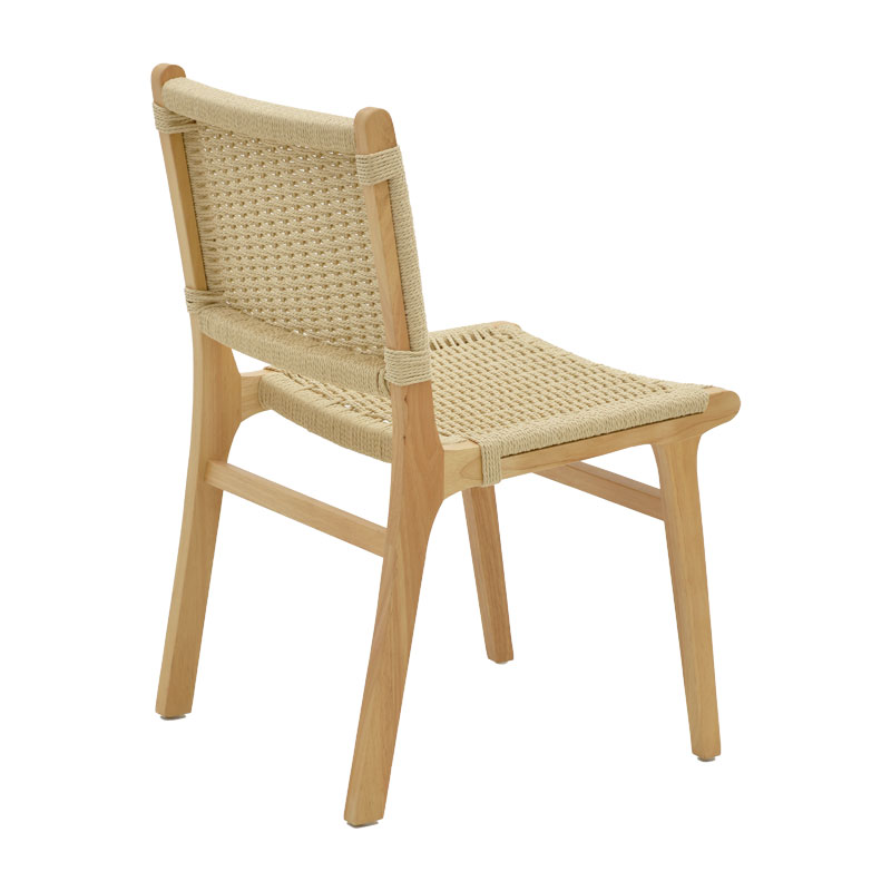 Καρέκλα Julien pakoworld rubberwood φυσικό-έδρα φυσικό σχοινί 61x54x85εκ 4