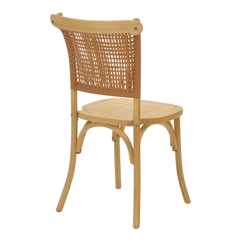 Καρέκλα Karley pakoworld φυσικό ξύλο οξιάς-έδρα φυσικό rattan 48x52x89εκ 4