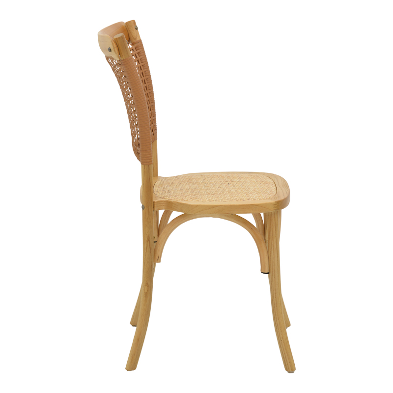 Καρέκλα Karley pakoworld φυσικό ξύλο οξιάς-έδρα φυσικό rattan 48x52x89εκ 5