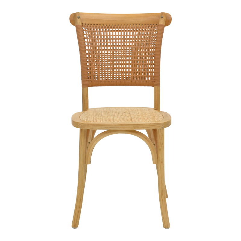 Καρέκλα Karley pakoworld φυσικό ξύλο οξιάς-έδρα φυσικό rattan 48x52x89εκ 6