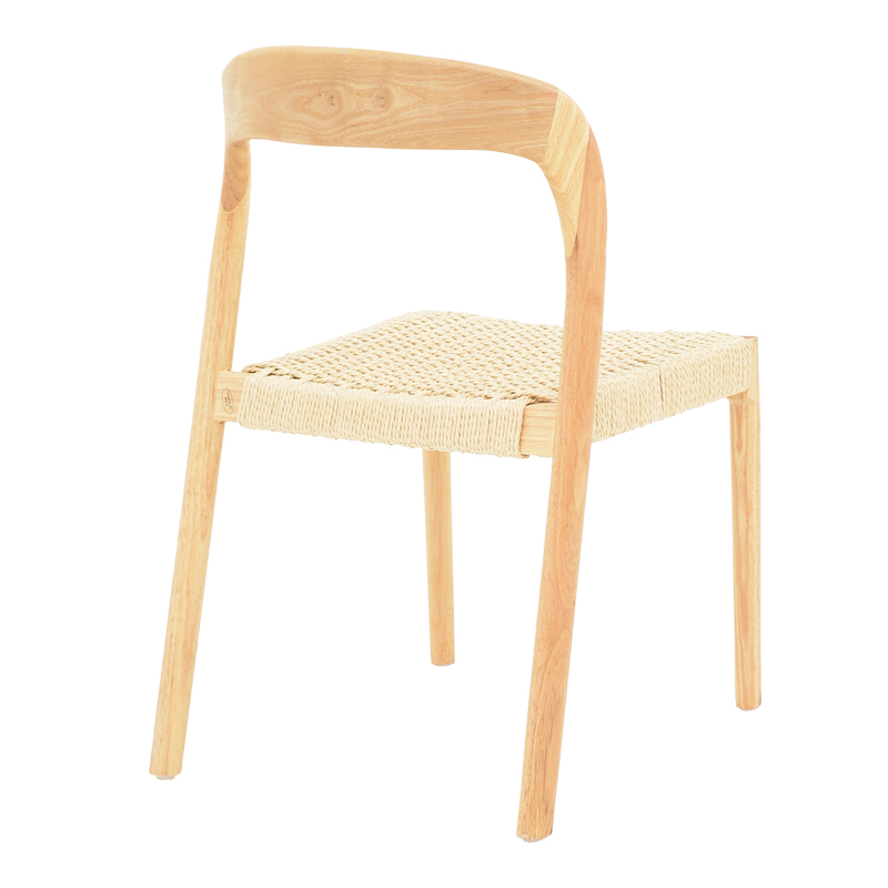 Καρέκλα Tavrine pakoworld σχοινί-rubberwood σε φυσική απόχρωση 47x59x78εκ 2