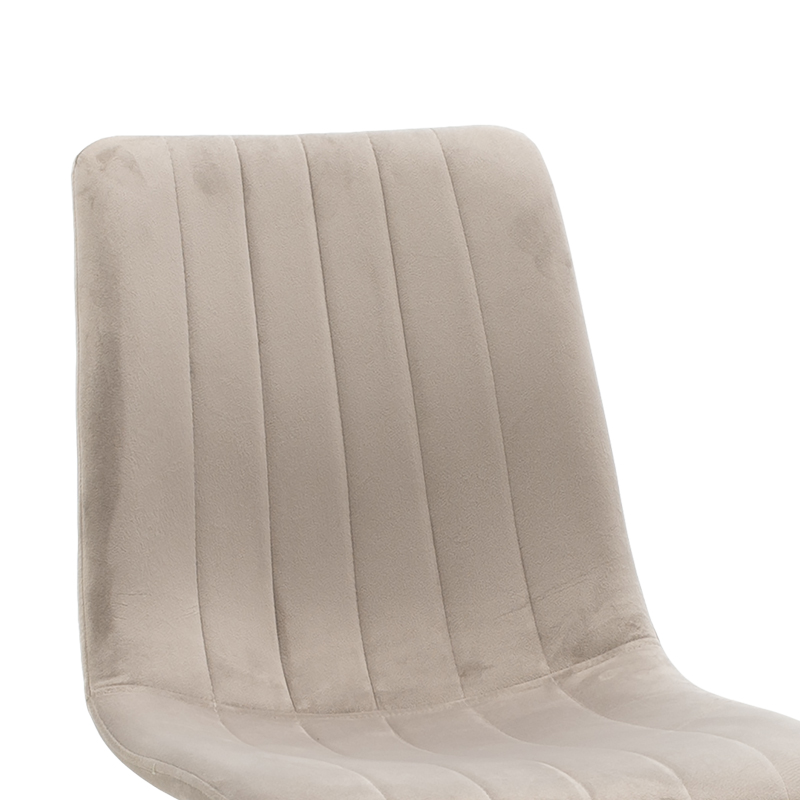 Καρέκλα Noor pakoworld γκρι βελούδο-πόδι μαύρο μέταλλο 44x55x86εκ 5