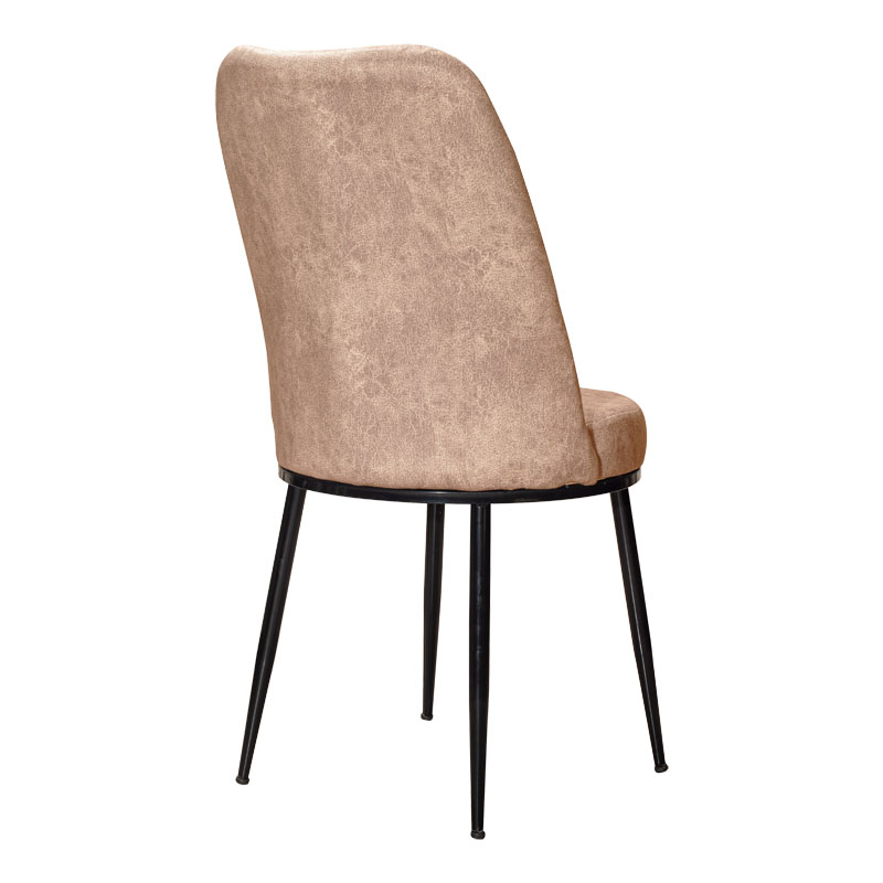 Καρέκλα Farell I pakoworld ύφασμα εκρού antique-μεταλλικό μαύρο πόδι 2