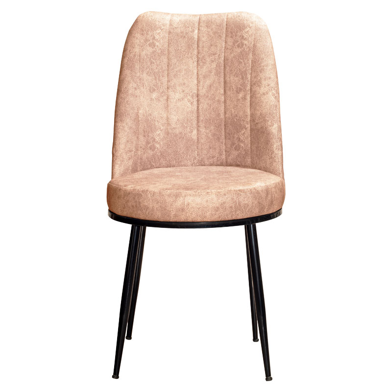 Καρέκλα Farell I pakoworld ύφασμα εκρού antique-μεταλλικό μαύρο πόδι 4