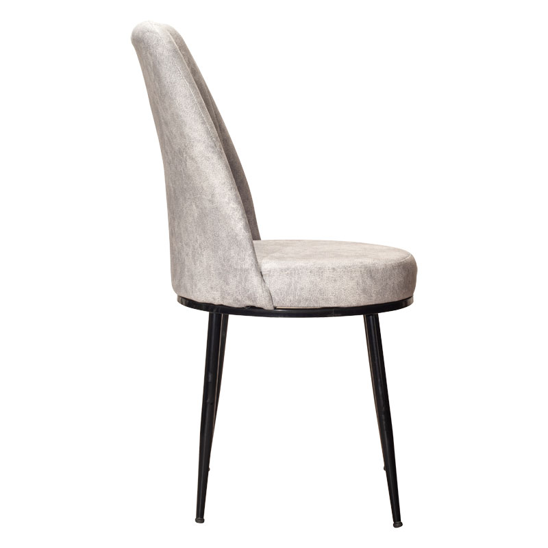 Καρέκλα Farell I pakoworld ύφασμα γκρι antique-μεταλλικό μαύρο πόδι 3