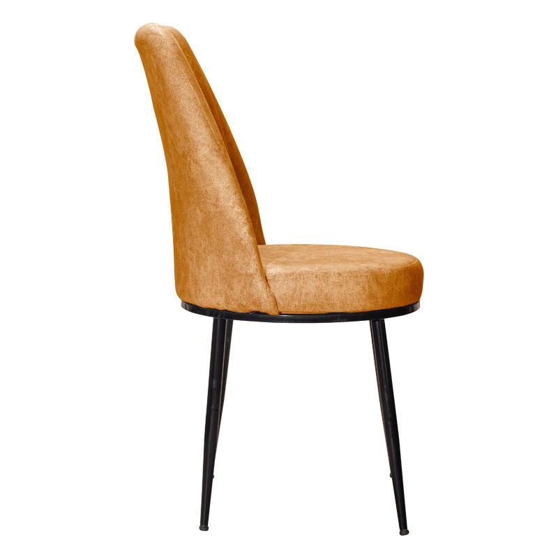 Καρέκλα Farell I pakoworld ύφασμα πορτοκαλί antique-μεταλλικό μαύρο πόδι 4