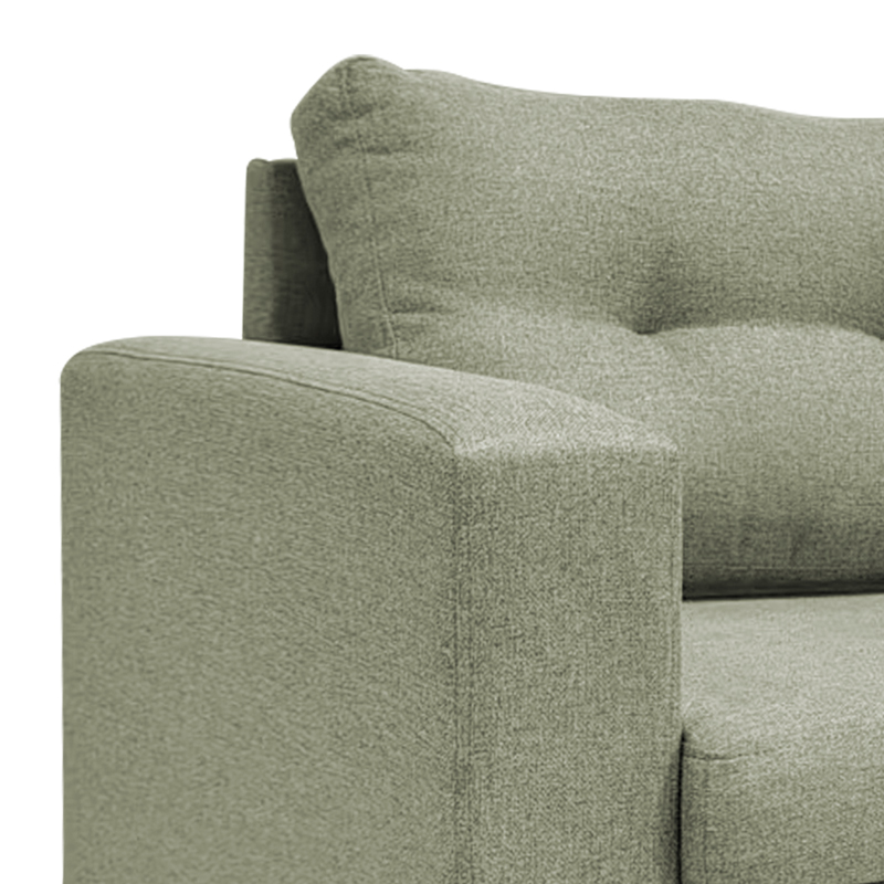 Γωνιακός καναπές αναστρέψιμος Maneli pakoworld ύφασμα γκρι-μπεζ 196x138/77x82εκ 7