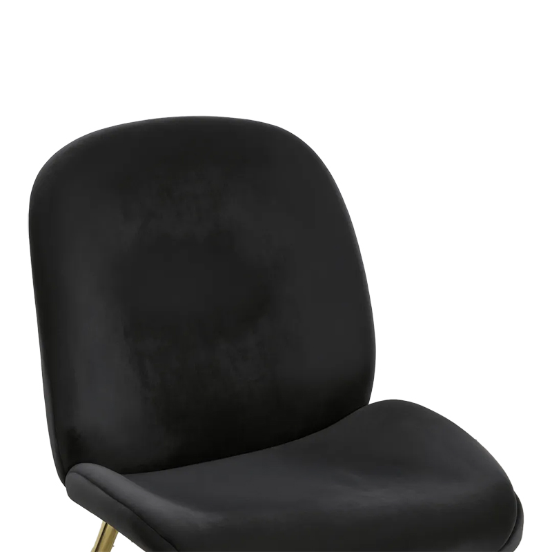 Καρέκλα Maley pakoworld ανθρακί βελούδο-πόδι χρυσό μέταλλο 47x60x90εκ 7