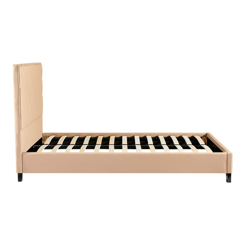 Κρεβάτι διπλό Franky pakoworld pu μπεζ 160x200εκ 4