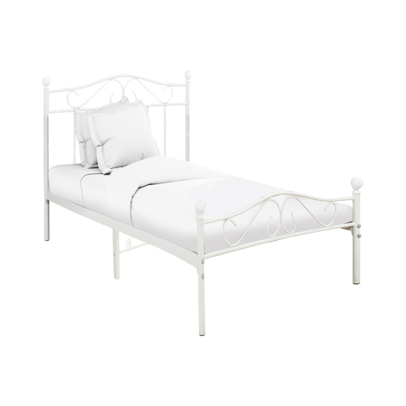 Κρεβάτι Yorick pakoworld λευκό μεταλλικό 90x190εκ 1