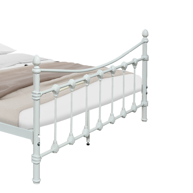 Κρεβάτι Beowulf pakoworld λευκό μεταλλικό 140x190εκ 4