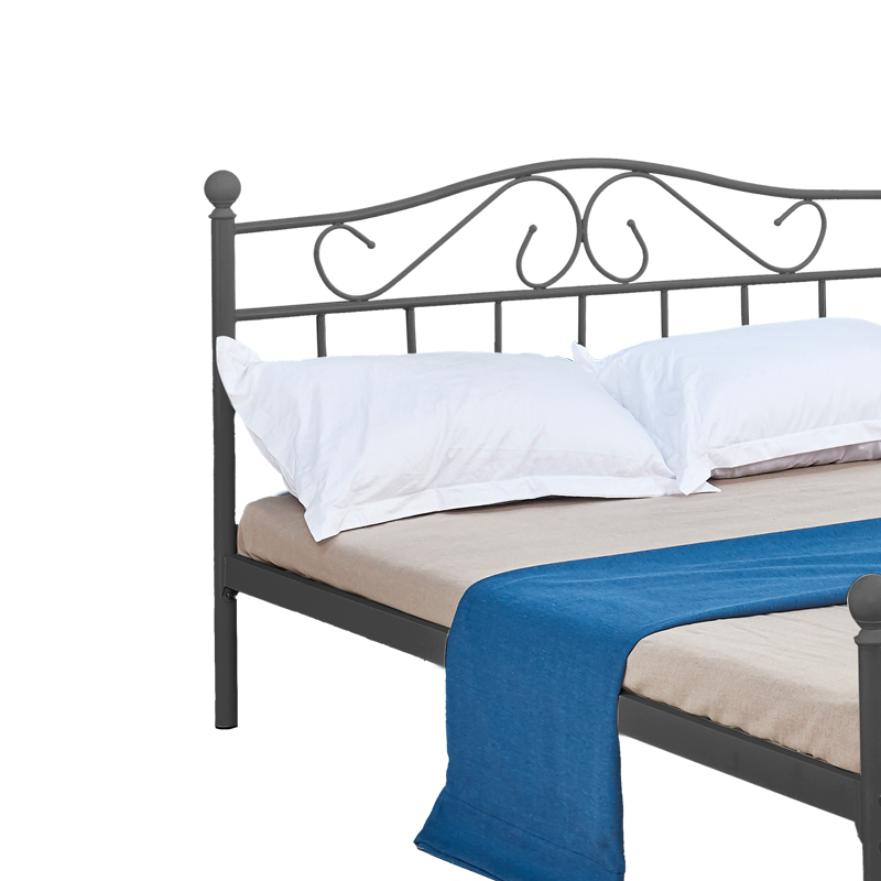 Κρεβάτι Yorick pakoworld μαύρο μεταλλικό 150x200εκ 3