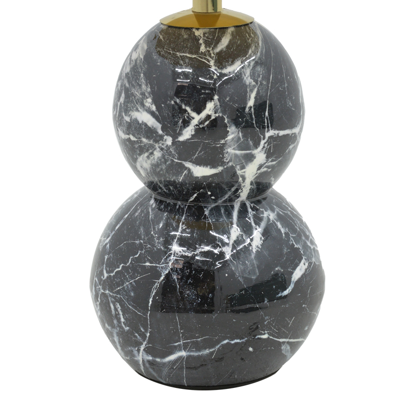 Βοηθητικό τραπέζι Dearest Inart μαυρο μαρμάρου-χρυσό μέταλλο Φ41x57εκ 4