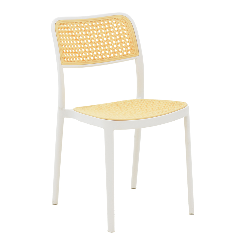 Καρέκλα Westley pakoworld pp φυσικό-λευκό 55x47x81εκ 1