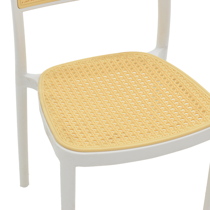 Καρέκλα Westley pakoworld pp φυσικό-λευκό 55x47x81εκ 8