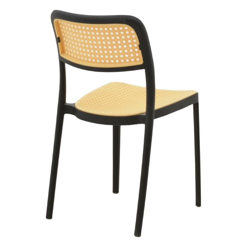 Καρέκλα Westley pakoworld pp φυσικό-μαύρο 55x47x81εκ 3