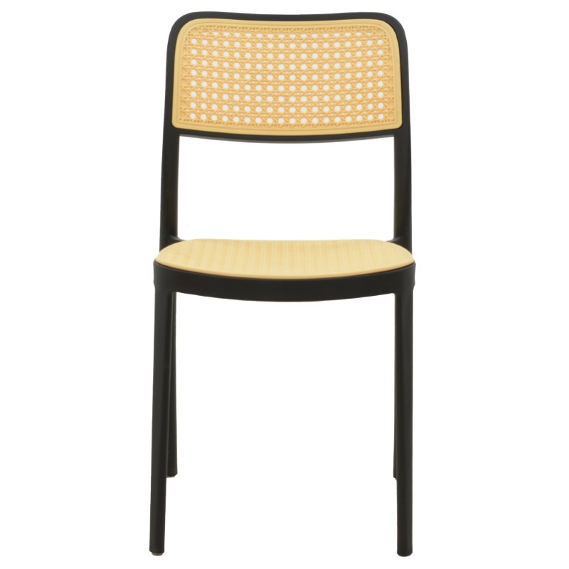 Καρέκλα Westley pakoworld pp φυσικό-μαύρο 55x47x81εκ 5